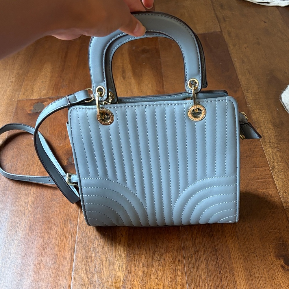 BCBG light blue/gray Quilted Handbag